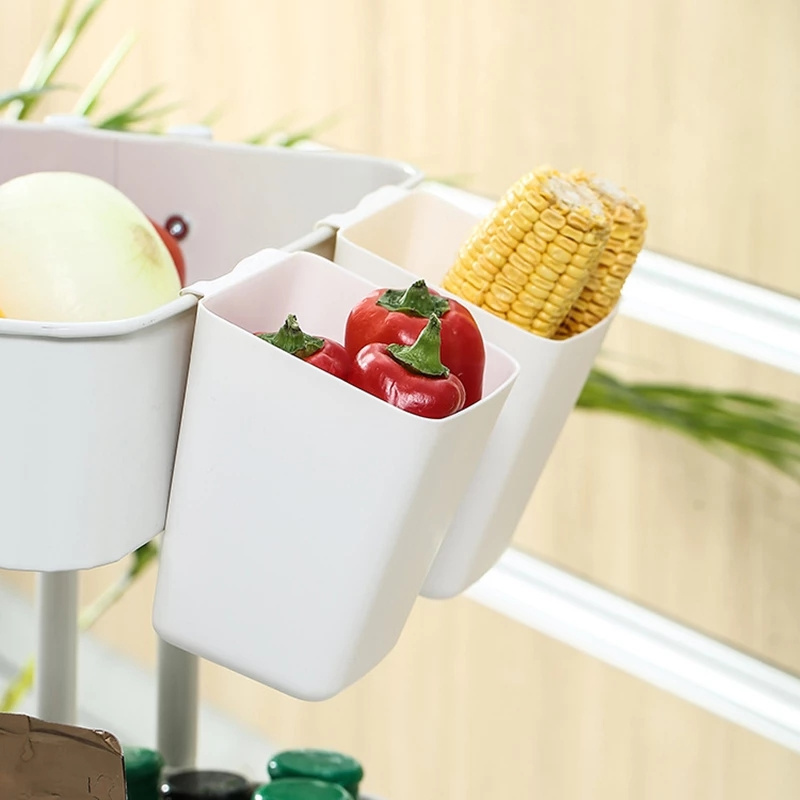 [Plastic Mini Hanging Basket Organizer Container ][Kitchen Bathroom Toothbrush Storage Bucket][Cosmetics Jewelry Office Stationery Assortment Organizer]