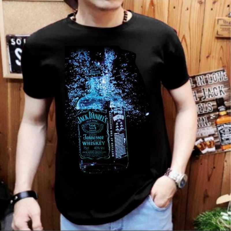 NEL -FASHION KAOS LENGAN PENDEK/KAOS DISTRO/T-SHIRT PRIA/KAOS PRIA BIR BIRU