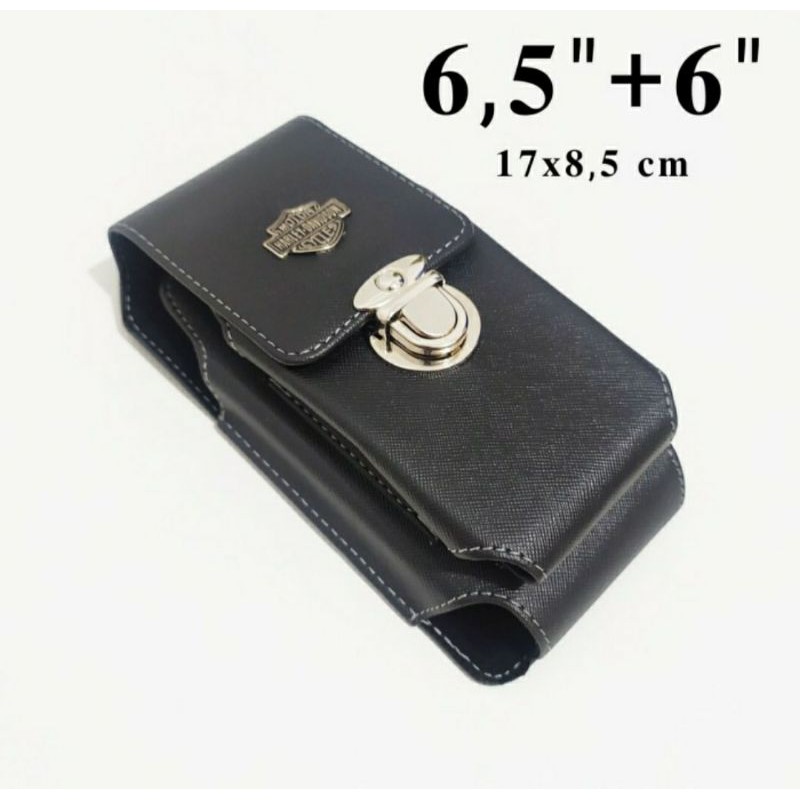 DOMPET HP PRIA KULIT SINTETIS 2 SLOT 6 INCI &amp; 6,5 INCI