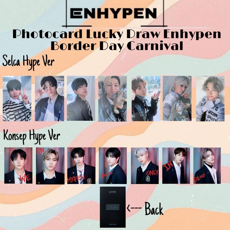 PHOTOCARD LUCKY DRAW ENHYPEN BORDER DAY CARNIVAL LD UNOFFICIAL