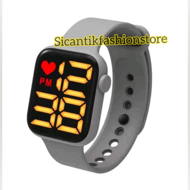 Jam Tangan Digital LED Anti Air Rubber Electronic Fashion Import Pria Wanita Jam tangan led pria