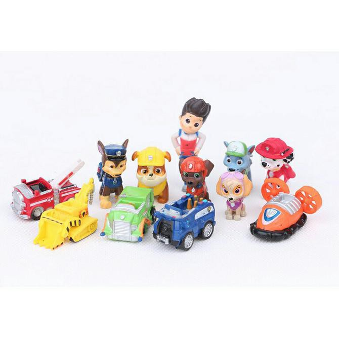 Mainan Anak Paw Patrol 1 Set Lengkap / Topper Cake Paw Patrol