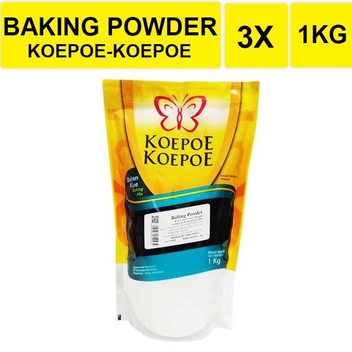 

3 PCS BAKING POWDER CAP KOEPOE KOEPOE/ BAKING POWDER CAP KUPU KUPU 1KG ---NEW---