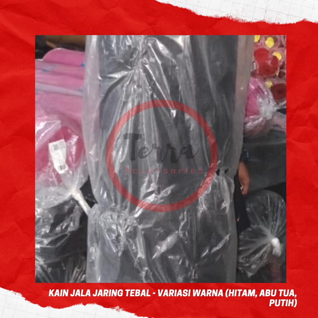 ( PER 5 METER ) Kain Jala Jaring Tebal Aksesoris Tas Murah Jakarta