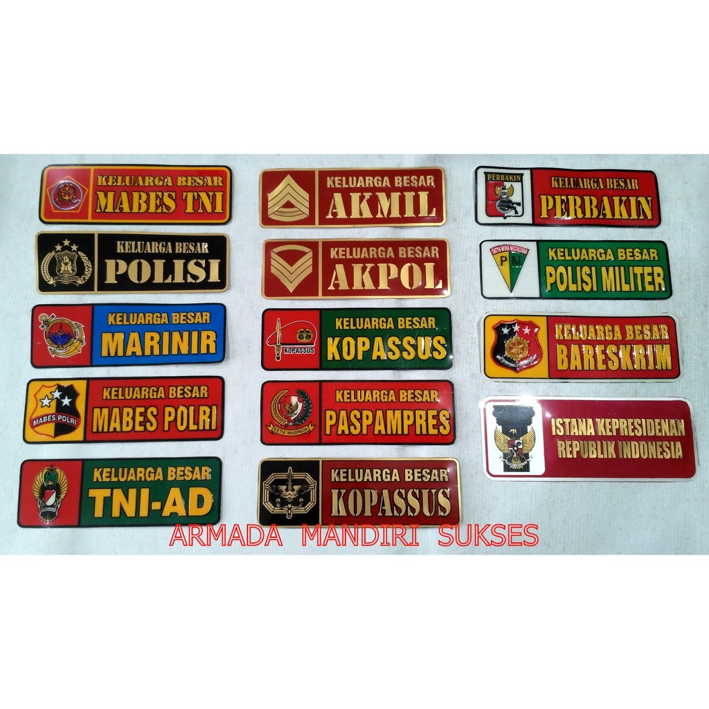 Sticker PVC Panjang Logo Kesatuan - Stiker Panjang Logo Kesatuan