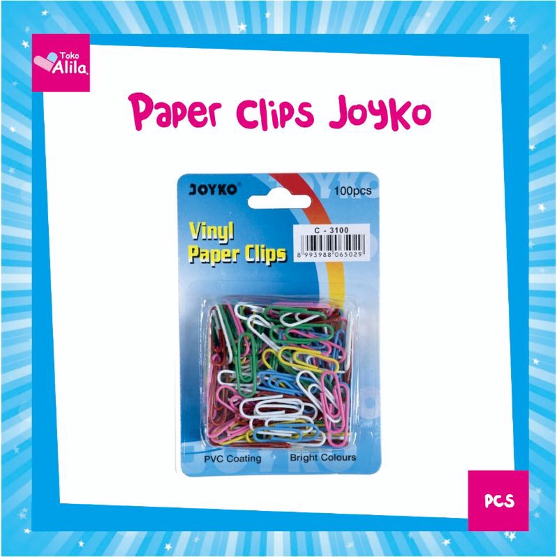 

Paper Clip / Klip / Penjepit Kertas Joyko C-3100 / Paper clips Vinyl