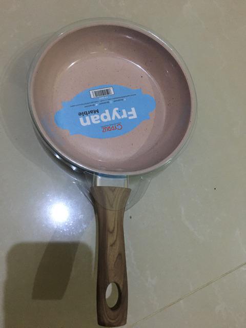 Cypruz Fp0692 16cm Fry Pan Mini Marble Coating Gagang Kayu Marbel