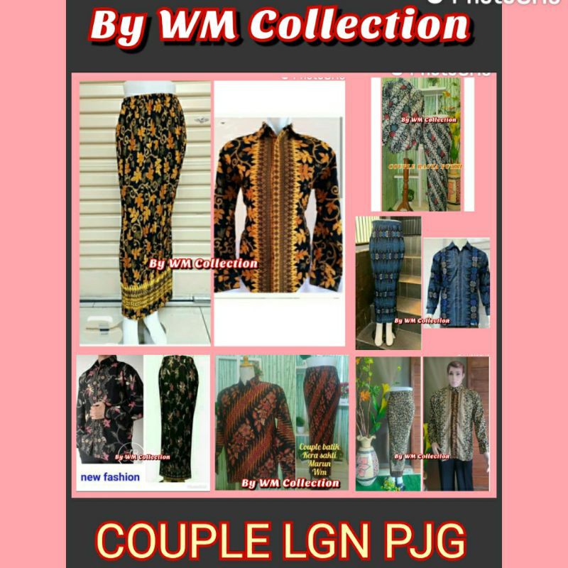 Wm>couple Batik Lengan Panjang/couple Batik/kdmeja Lengan Panjang/couple  Keluarga