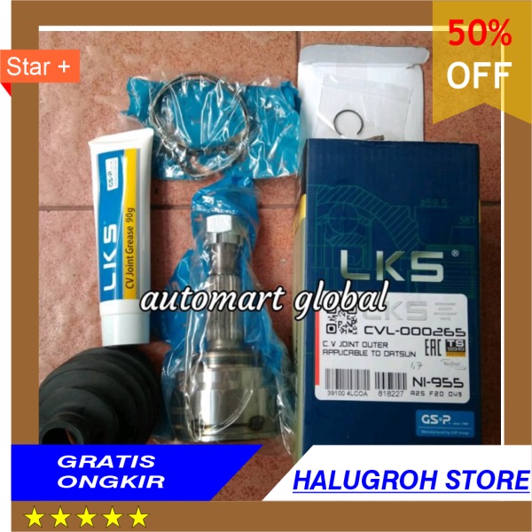 TERLARIS  as roda CV joint luar Datsun go go plus panca