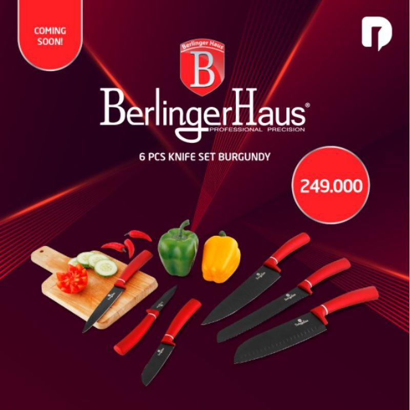 Berlinger Haus 6 pcs Knife Set Burgundy