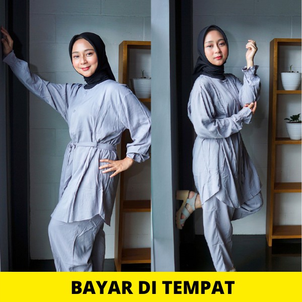 Daily Set Polos | Setelan Wanita LD 110 Bahan Rayon Premium | Setelan Wanita Kekinian Grosir