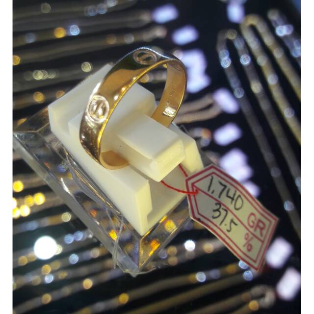 Cincin cartier emas kadar 375.. ring ukuran 16