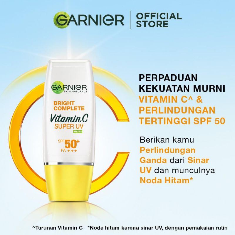 garnier sunscreen super uv spot proof spf50+ PA+++ 30ML-sunblok wajah garnier