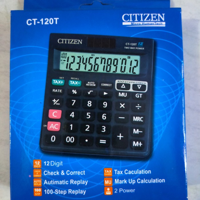 

CODE685 kalkulator citizen CT 120T kalkulator dagang ukuran besar 12digit