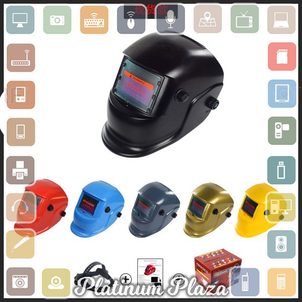 DEKO Helm Las Otomatis Auto Darkening Welding Helmet - MZ224 - Black`2OG7MZ-