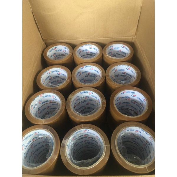 LAKBAN COKLAT BENING ( 1 PCS ) STAR TAPE - Selotip Isolasi Clear Cokelat Putih Lengket Kuelitas Terbaik Murah 90 Yard X 45 mm (2 Inch) - Tape Perekat Pengikat Pelengket Lakban Murah Lakban Kualitas Terbaik