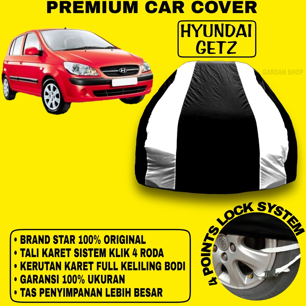 Body Cover HYUNDAI GETZ Sarung Strip SILVER Penutup Pelindung Bodi Mobil Hyundai Getz PREMIUM Cover Silver