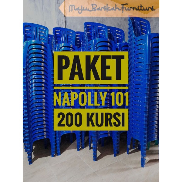 [READY] PROMO PAKET KURSI NAPOLLY TYPE 101 (200KURSI)/ KURSI PLASTIK NAPOLLY/KURSI NAPOLLY SENDERAN