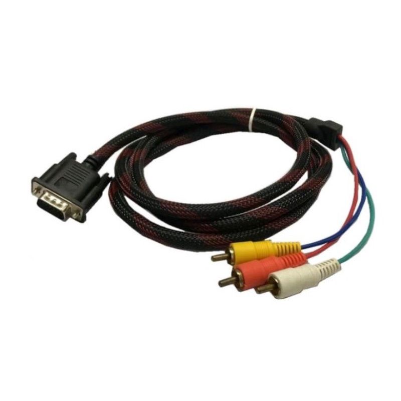 KABEL VGA TO 3RCA 1,5 M dan KABEL HDMI TO DVI 1,5 M dan Konverter HDMI female to DVI (DVI TO HDMI 24