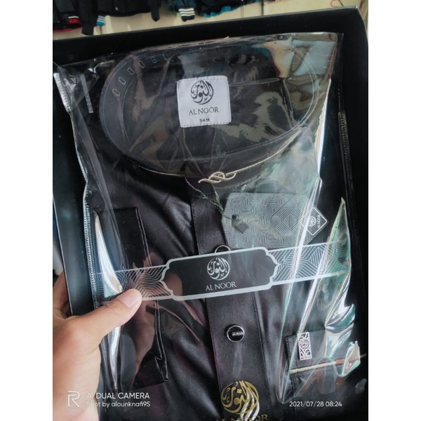 Jubah Muslim Al-Noor Warna Hitam Non-Manset