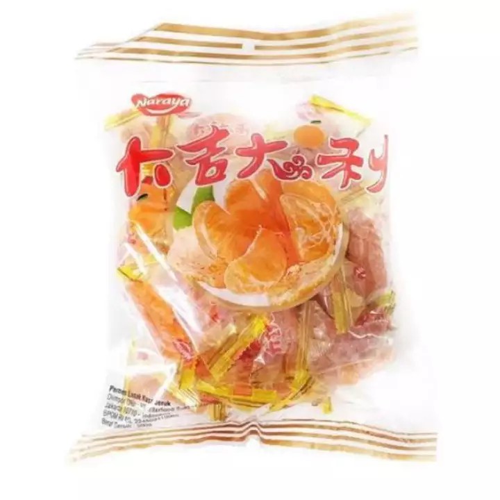 

Naraya Jelly Orange Candy 500gr Permen Yupi Jelly Jeruk