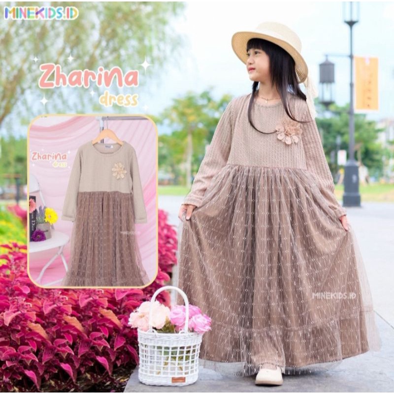 Zharina Long Dress By Minekids.id