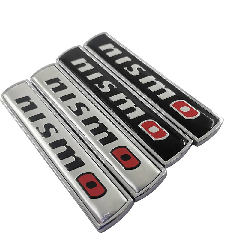 2 X Metal NISMO Logo Car Side Fender Decorative Emblem Sticker Decal Badge For NISSAN NISMO