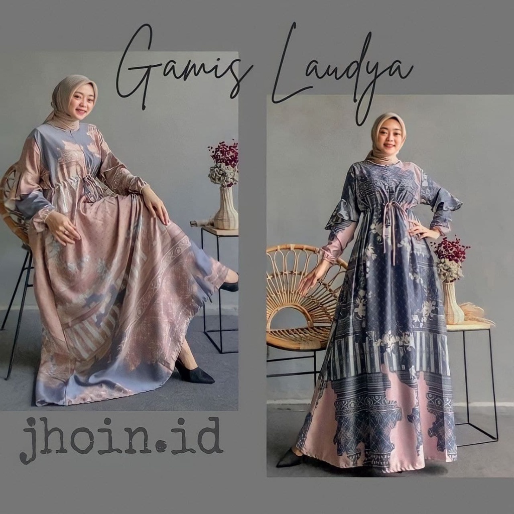 Gamis Perempuan Motif Bunga Bahan Maxmara Printing Premium GAMIS MAXMARA MOTIF Laudya / Gamis Maxmar