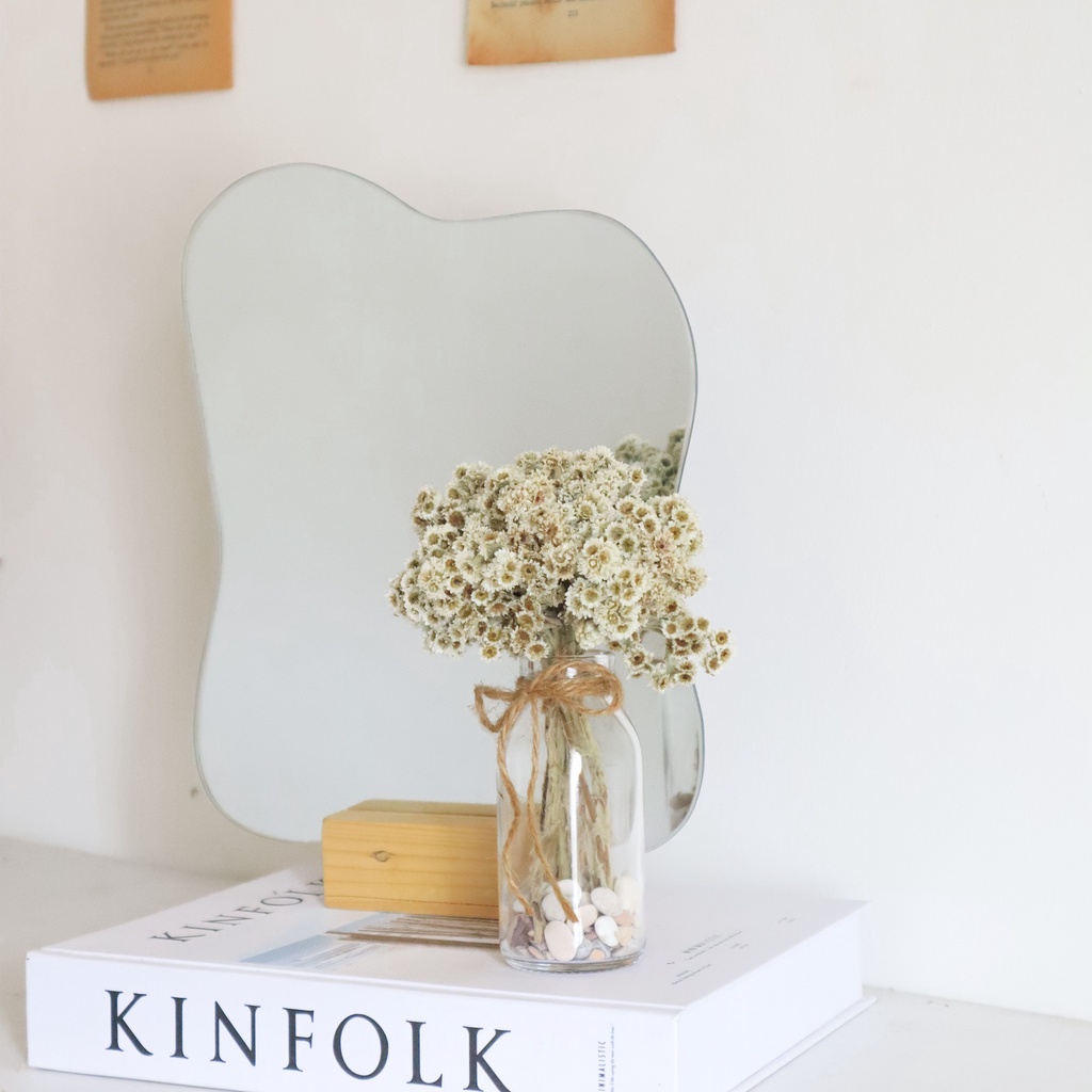 Set bunga + Vas botol aesthetic, Vas bunga, Vas bunga kering , AESTHETIC DRIED FLOWER