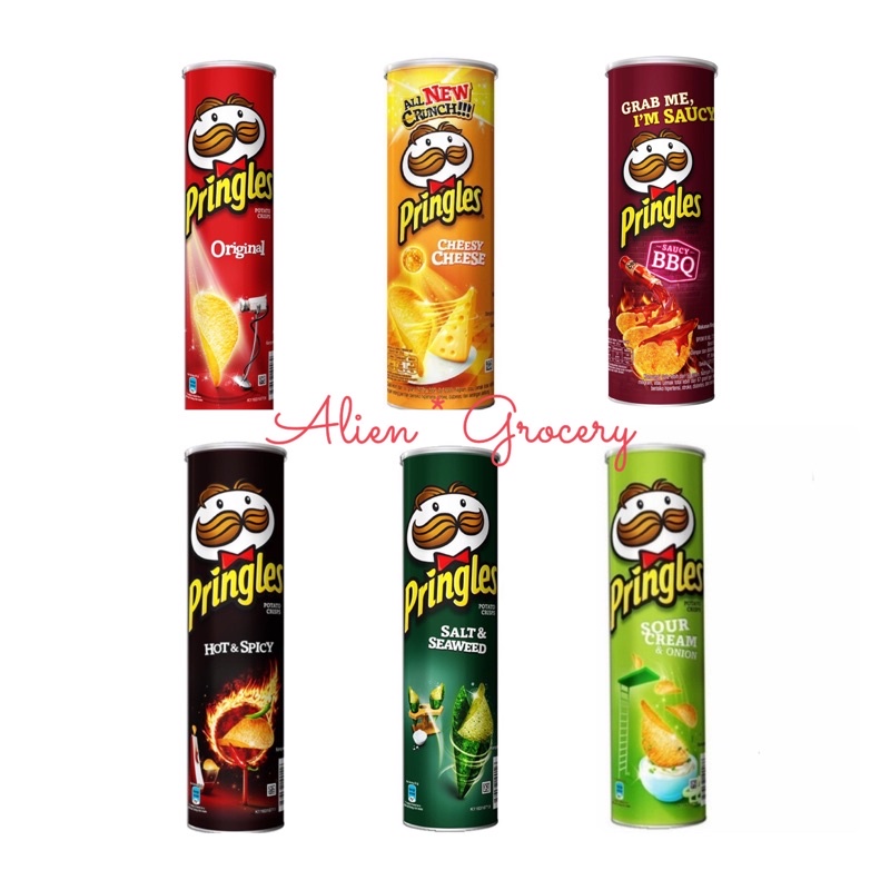 PROMO!!!! Pringles Original Cheese BBQ Salt Seaweed Hot Spicy Sour Cream Onion 107gr