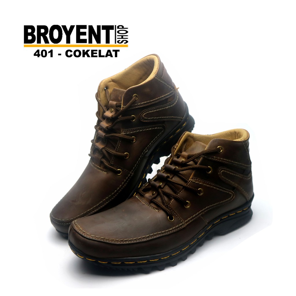 Sepatu Boots Pria Kulit Asli 401