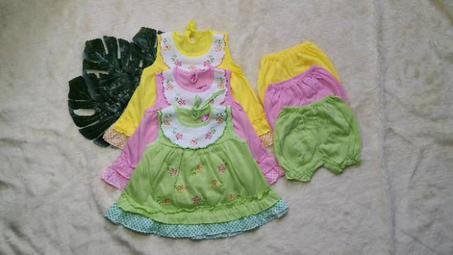 Ss#1002 Setelan Bayi 3-12 bulan / Dress Baby Orin Bahan Kaus