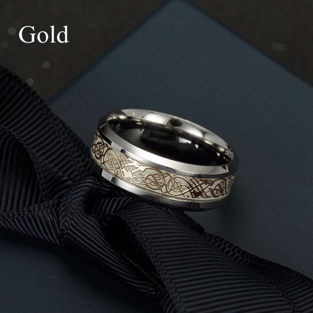 Cincin  titanium untuk cewek/ cowok glowing in the dark cincin couple titanium cincin ring