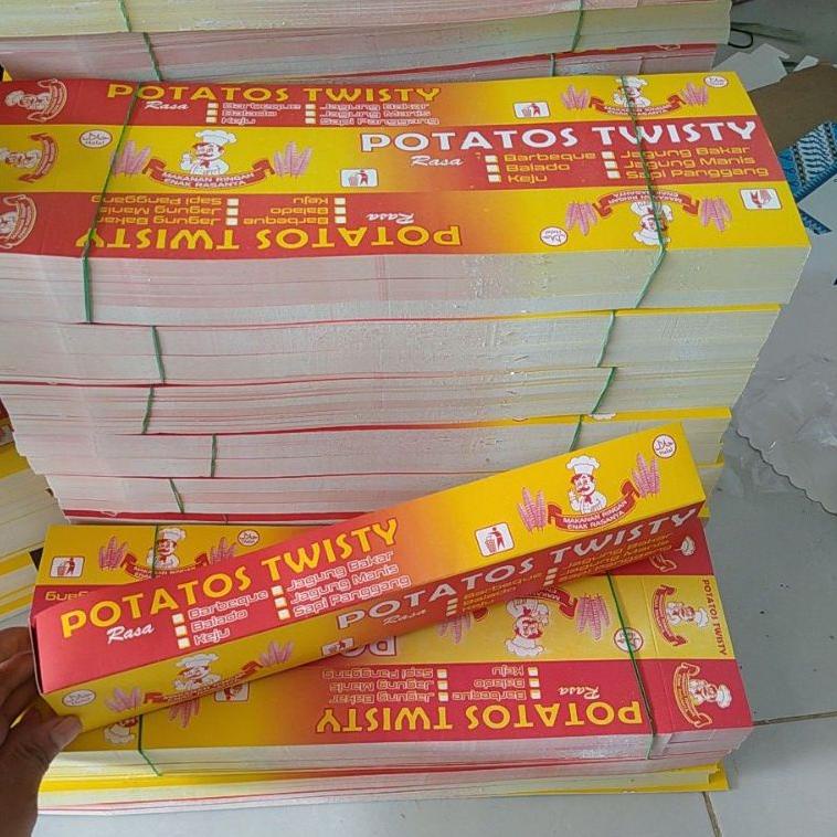 

Q-IRR〉 〈✓〉 KEMASAN KENTANG ULIR | KENTANG TORNADO | KENTANG SPIRAL | ISI 100 | KOTAK KENTANG | KENTANG GORENG | PEMBUNGKUS KENTANG