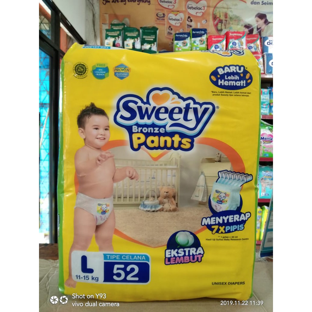 ukuran pampers sweety