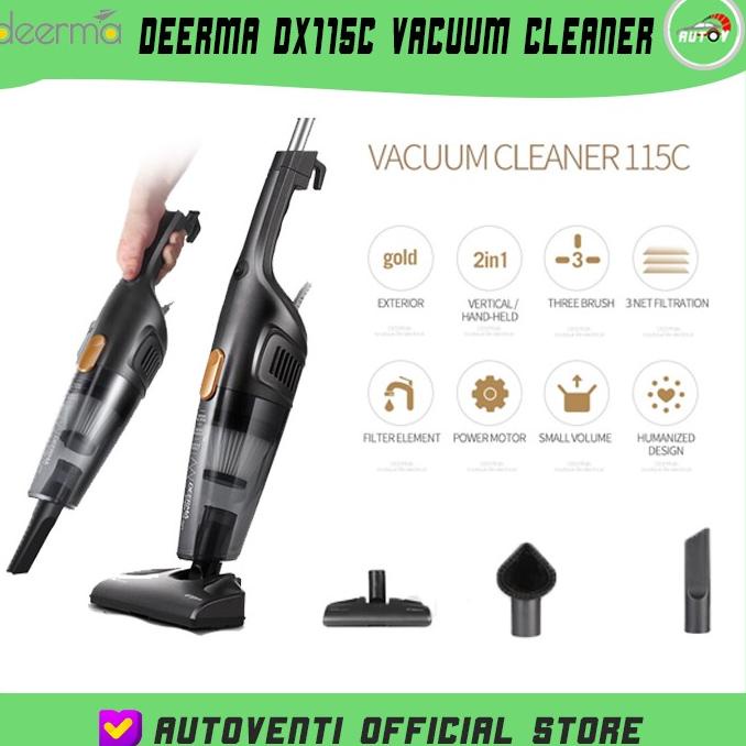 Deerma DX115C Vacuum Cleaner 2in1 Penghisap Debu Lantai Rumah Kamar