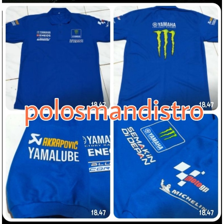 kaos Polotshirt YAMAHA kaos kerah wangki yamaha monster motogp