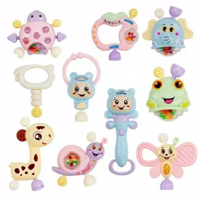 Ykn 1 set mainan bayi rattle  dan  teether  Shopee Indonesia