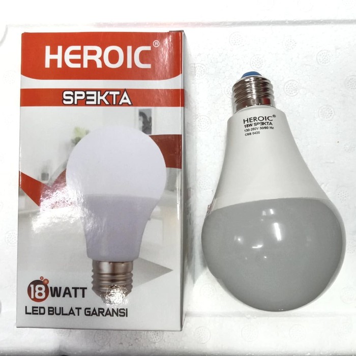 LAMPU LED BULB HEROIC SPEKTA 5 WATT-18 WATT GARANSI 1 TAHUN