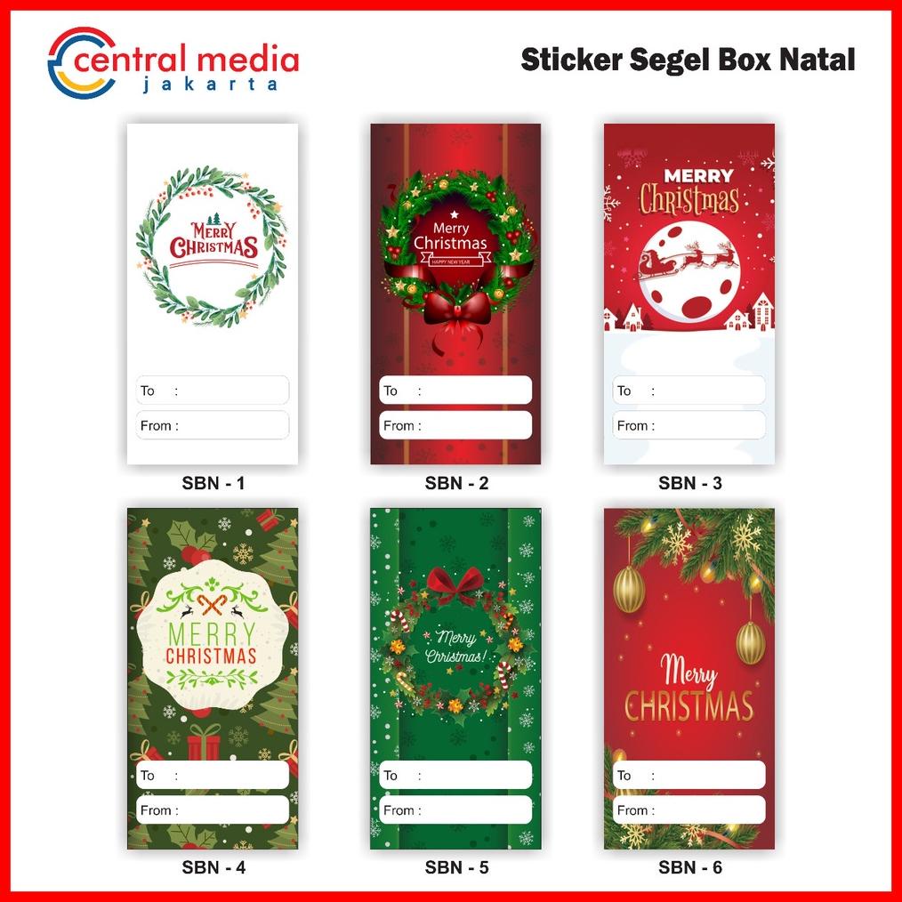 

STICKER SEGEL BOX HAMPERS NATAL STIKER LABEL DUS CHRISTMAS POPULER
