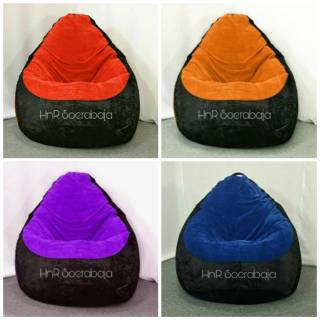 Kursi santai bean bag pear mix Cover Only Suedee Kursi santai bean bag pear mix Cover Only Suedee