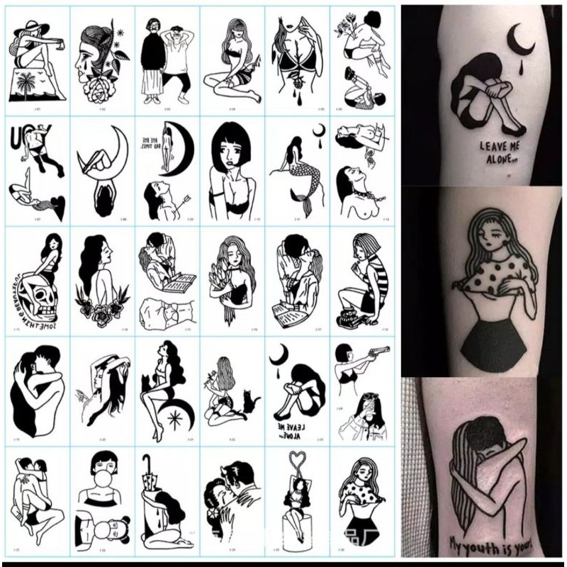 

Tattoo Sticker Temporary Gambar Quantity 10pcs