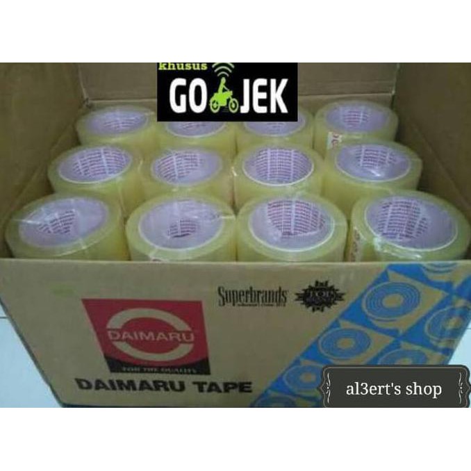

HOT SALE|BEST SALLER KHUSUS GOSEND Lakban Daimaru 1 dus isi 72 pcs (2 inch x 90 yard)