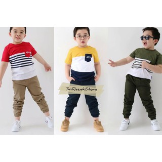 Celana Joger Anak Bahan Denim  Ukuran  S M L Shopee Indonesia