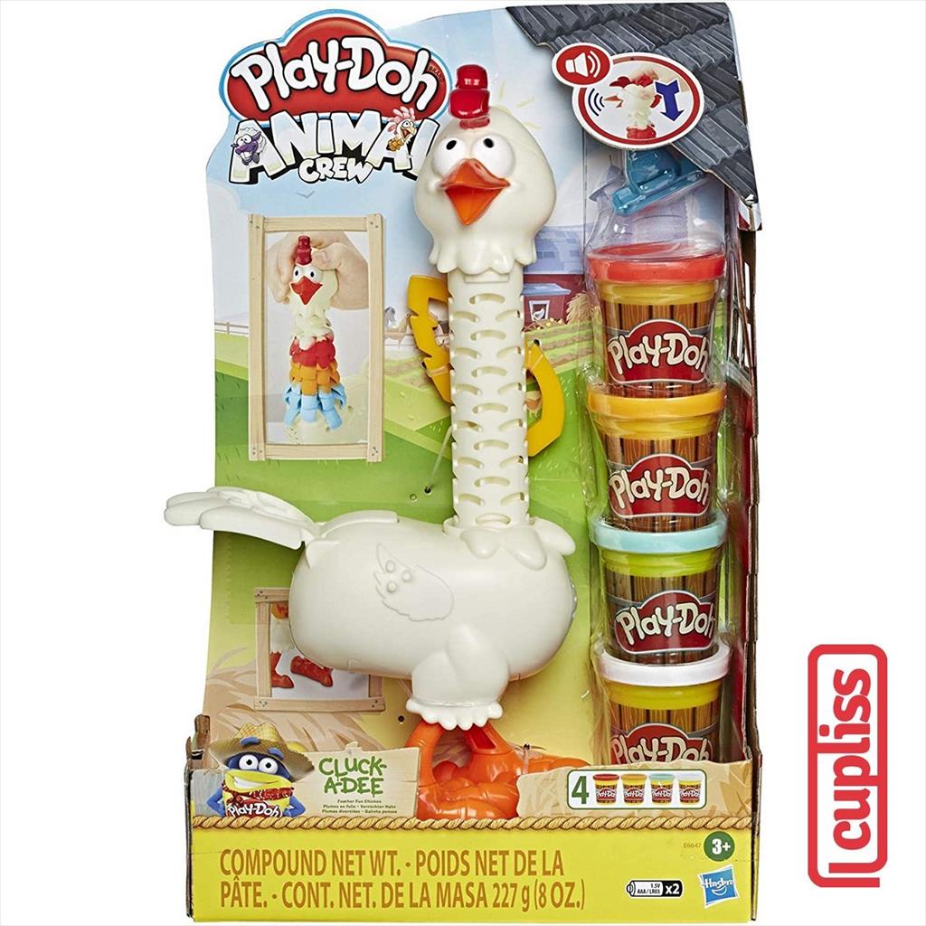 Play Doh Animal Crew Chicken  Cluck a Dee Playdoh Hasbro E6647