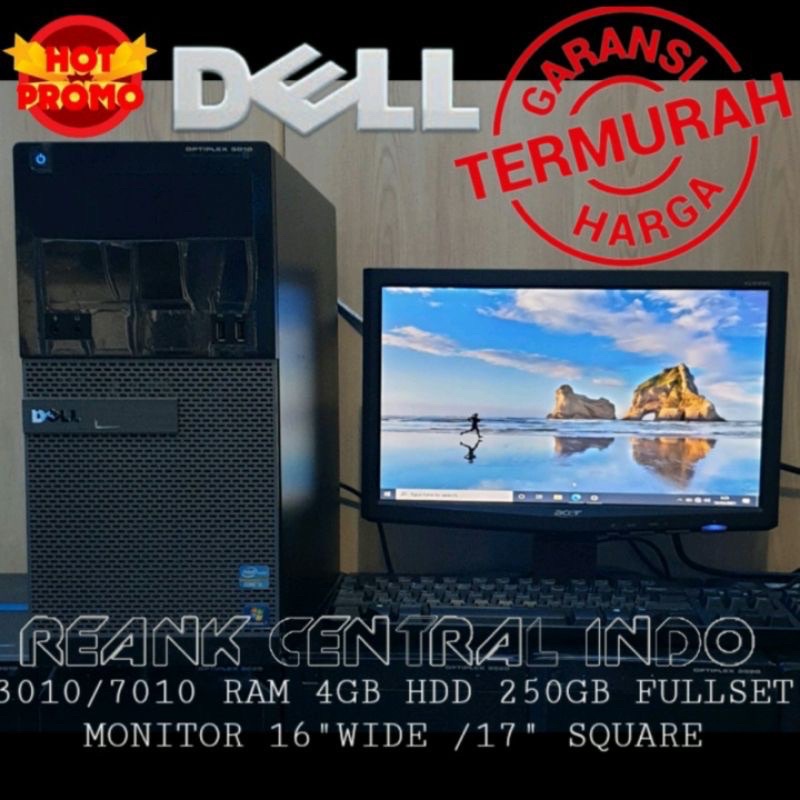 CPU FULL SET CORE i3 RAM 4GB HARDISK 500GB MONITOR 19INCH WIDE PROMO CUCI GUDANG