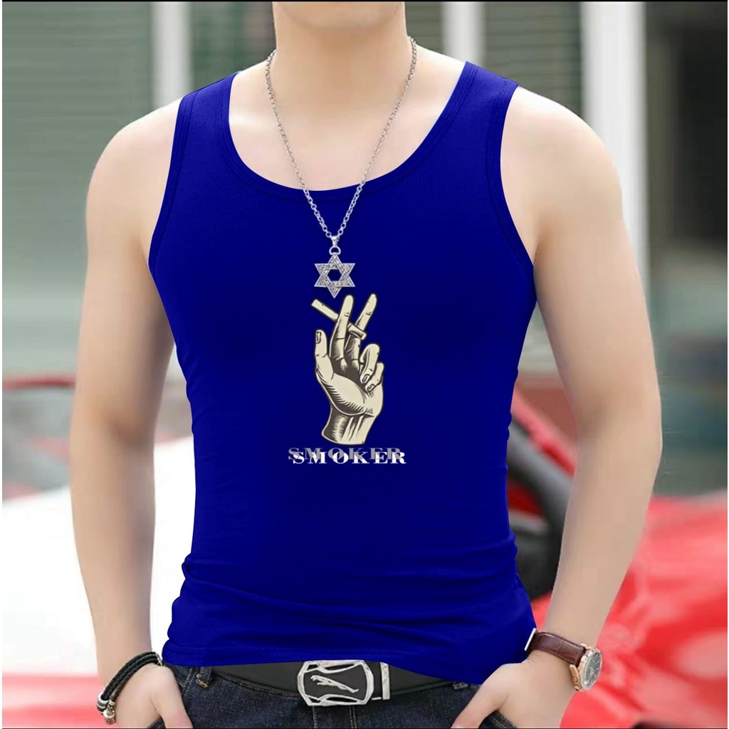 POLILE781 / SINGLET SMOKER / kaos oblong / kaos dalam cowok / terlaris