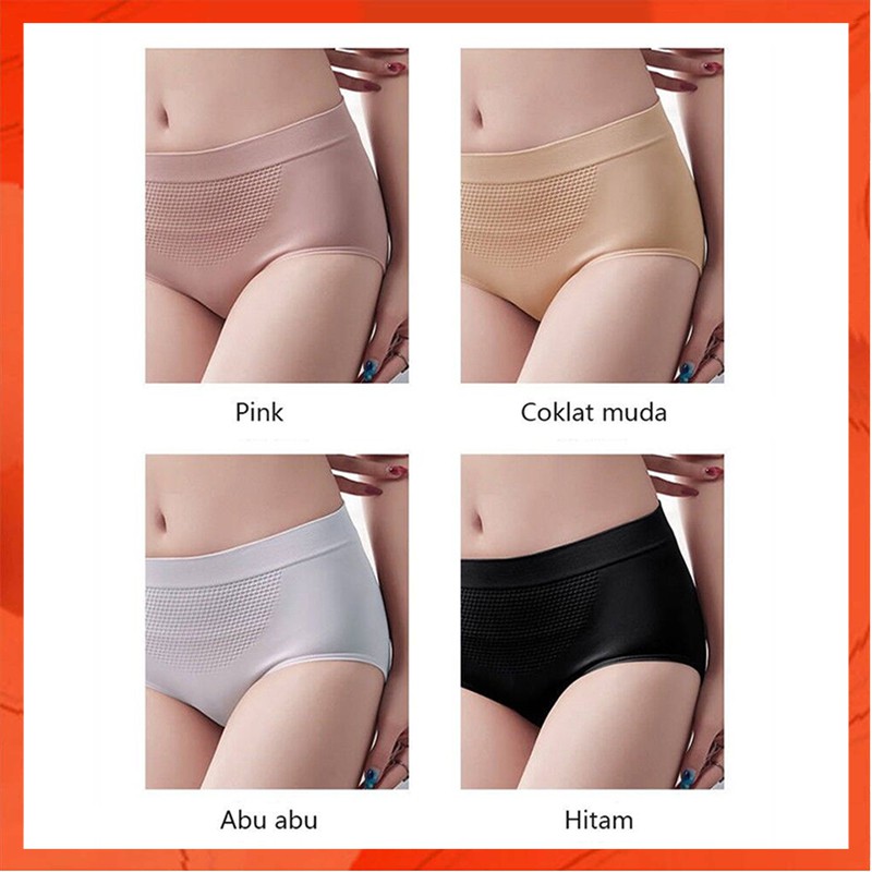 [✅COD] Celana Dalam Wanita Briefs Elastis Seamless dewasa Bahan Katun cd wanita