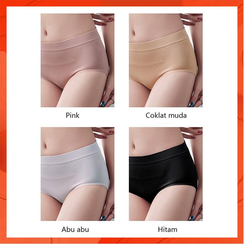 [✅COD] Celana Dalam Wanita Briefs Elastis Seamless dewasa Bahan Katun cd wanita