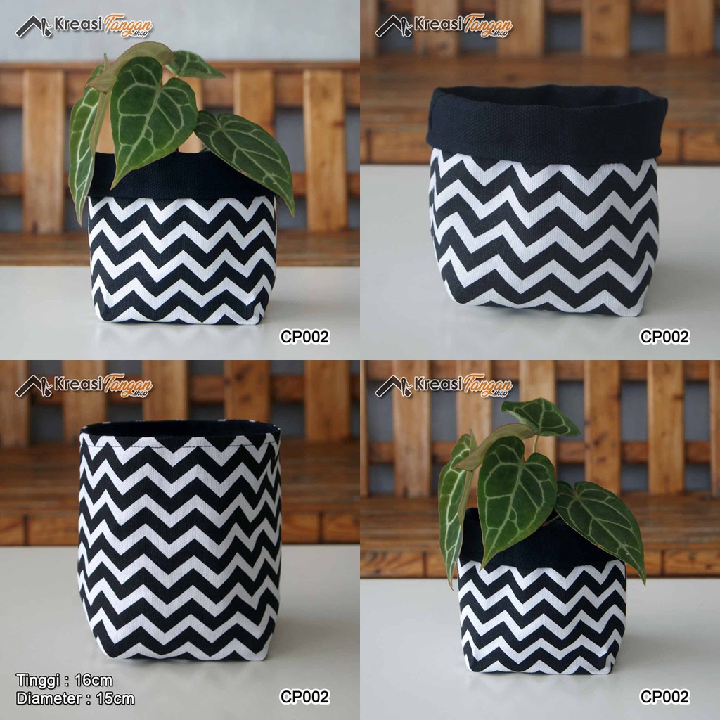 COVER POT TEMPAT PENYIMPANAN MOTIF MINIMALIS AESTHETIC CP002